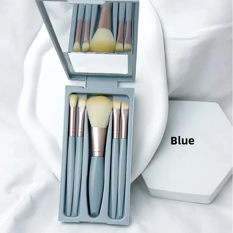 Boîte de 5 miroirs, brosse de maquillage, nouvelle fenêtre avec miroir, ombre à paupières, brosse à lèvres, Blush, brosse de maquillage Portable, Source de costume