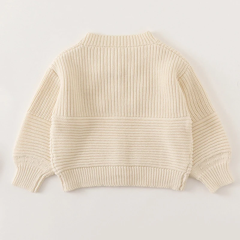 Winter Spring Korean Style Children Clothes Toddler Baby Girl Knitting Cardigan Long Sleeve Solid Color Sweater Cardigan Coat