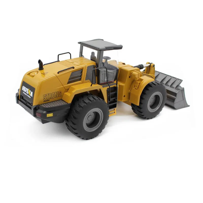 2025 Huina 1583 Bagger Bulldozer Ladewagen 1:14 Vollformatige Zehn-Wege-Lade- und Entlademaschine Modelltechnikfahrzeug