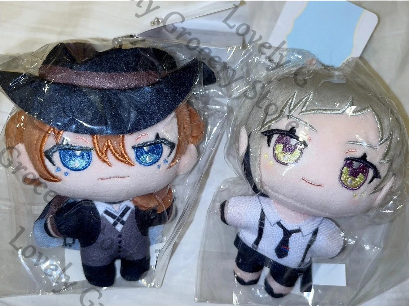 

Genuine Anime Bungo Stray Dogs Dazai Osamu Nakahara Chuya Ryunosuke Akutagawa Nakajima Atsushi Cosplay Cartoon Puppet Keyring