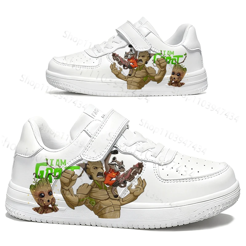 

Groot Boys Girls Children's Cartoon Walking Shoes Four Seasons Universal Platform Non-Slip Wear-Resistant Casual Flat Shoes