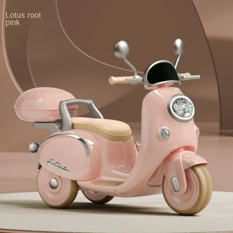 LazyChild 電動バイク三輪車 キッズ クラシック レトロ 三輪おもちゃの