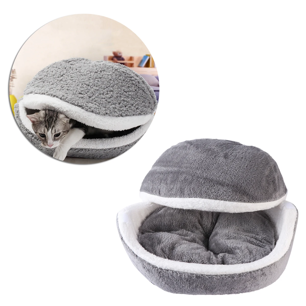 

Cozy Removable Cat Nest Soft Detachable Dog House Warm Hammock Autumn Winter Cat Bed House Pet Supplies