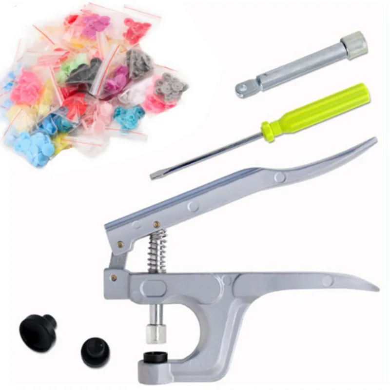 

Швейные плоскогубцы с застежкой, ручные плоскогубцы, прочный инструмент, 15-цветная пластиковая пряжка, комплект креплений для одежды, инструмент для настройки, кнопки, застежка