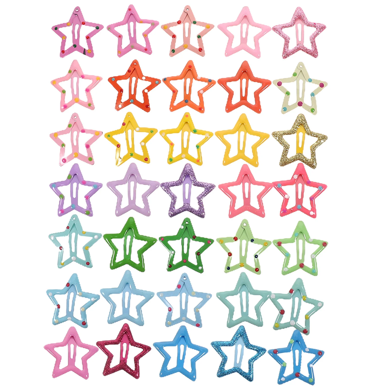 

35Pcs Star Hair Clips for Cute Snap Hair Accessories Small Decorative Clips Suitable for Daily Party