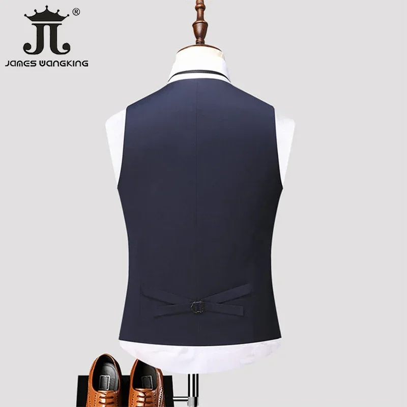 Boutique Fashion Solid Color Men\'s Leisure Business Office Suits and Vest Groom Groom Groom Wedding Dress Men\'s Waist Coat