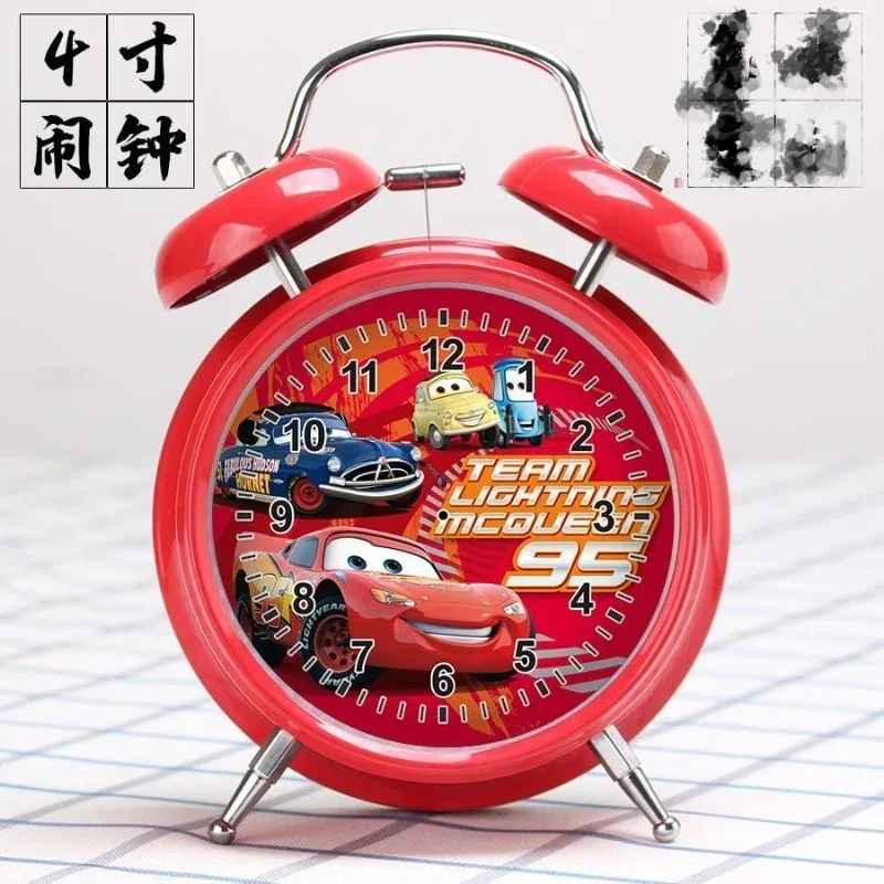 Cars children's alarm clock cartoon Lightning McQueen little boy student silent metal bell Mack creative personalized clock