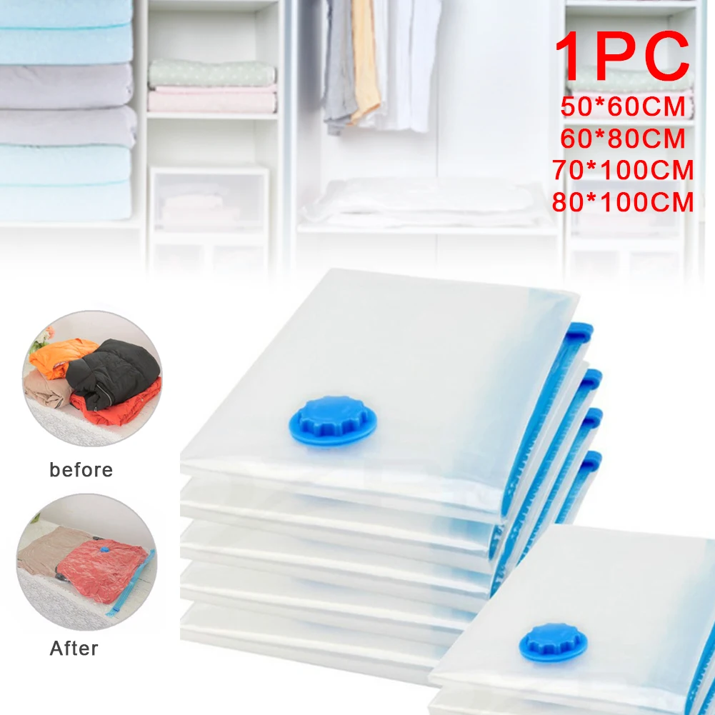 Vacuum Bag Storage Bag Home Organizer Transparent Border Foldable Clothes Organizer Seal Compressed Travel Saving Bag Package