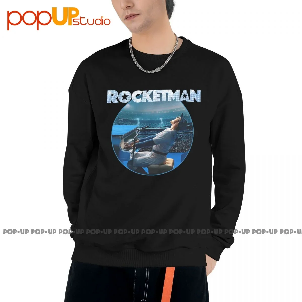 

Rocketman Movie Elton John Piano Sweatshirt Pullover Shirts Gift Trendy Classic High Quality