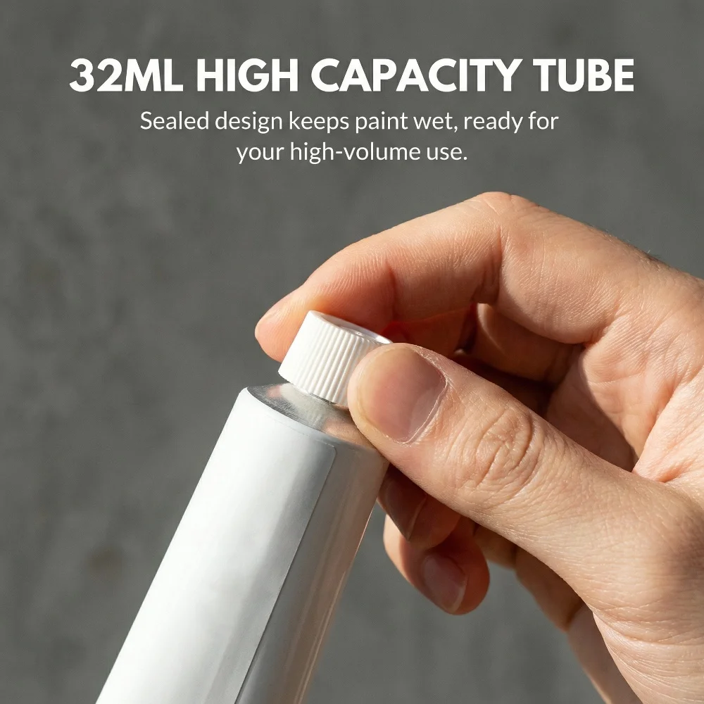 32 ml Gouache-Tube, wasserlösliche Farbe, waschbare Nachfüllung für Malbegeisterte und Anfänger – Detail 6