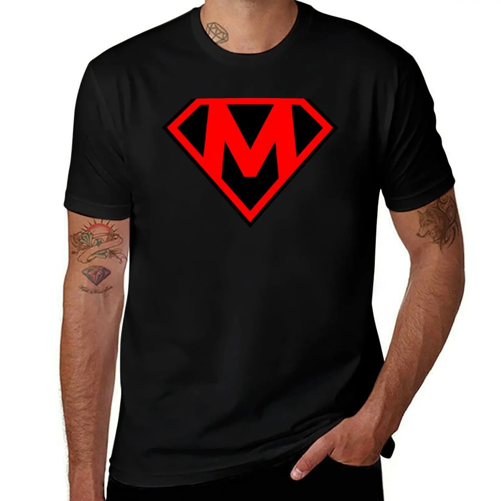 Letter M Super Letter Vol.3 T-Shirt Novelty Graphic Tee Shirt T-Shirt