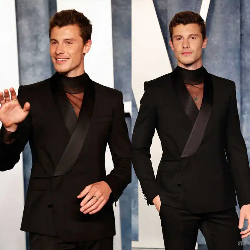 Casual Man Tuxedos 2 Pcs Jacket Pants Wedding Suit Simple Shawl Lapel Single Breasted Evening Groom Party Outfits Customized