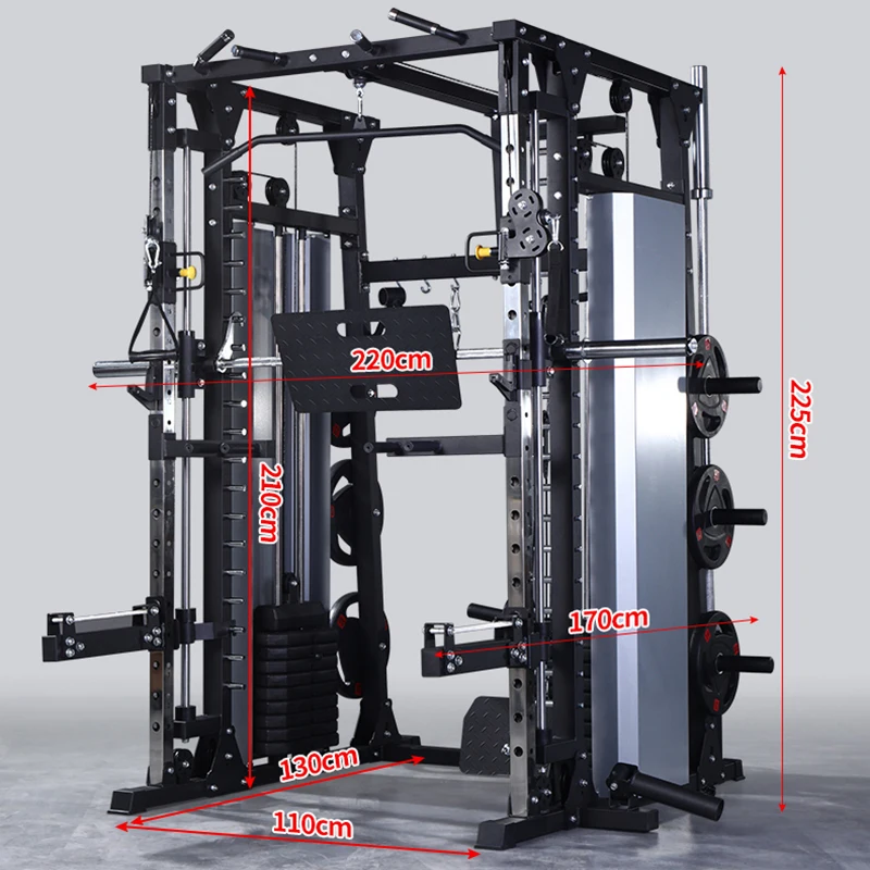 Smith Machine Comprehensive Training Device, Household Reclining Squatting, Gantry Multi-Functional Fitness Equipment Free Ship