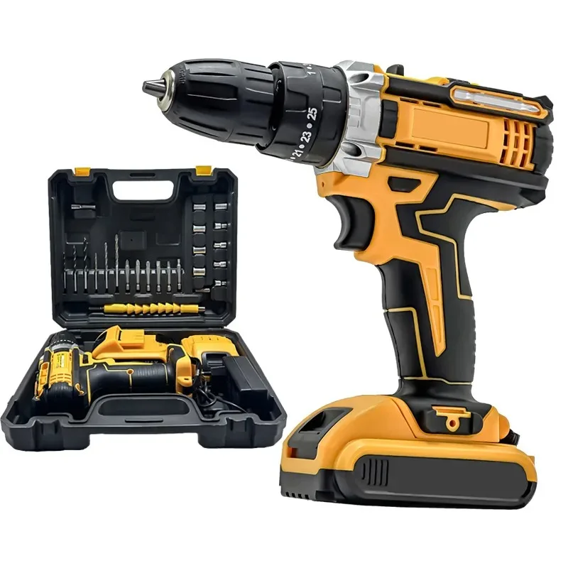 21V Cordless Drill Set, 23 Pieces Drill with 3/8