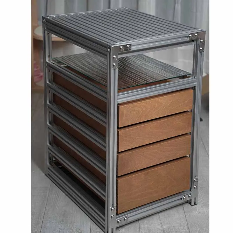 Medieval multi-layer metal aluminum drawer filing cabinet desk locker home office storage cabinet