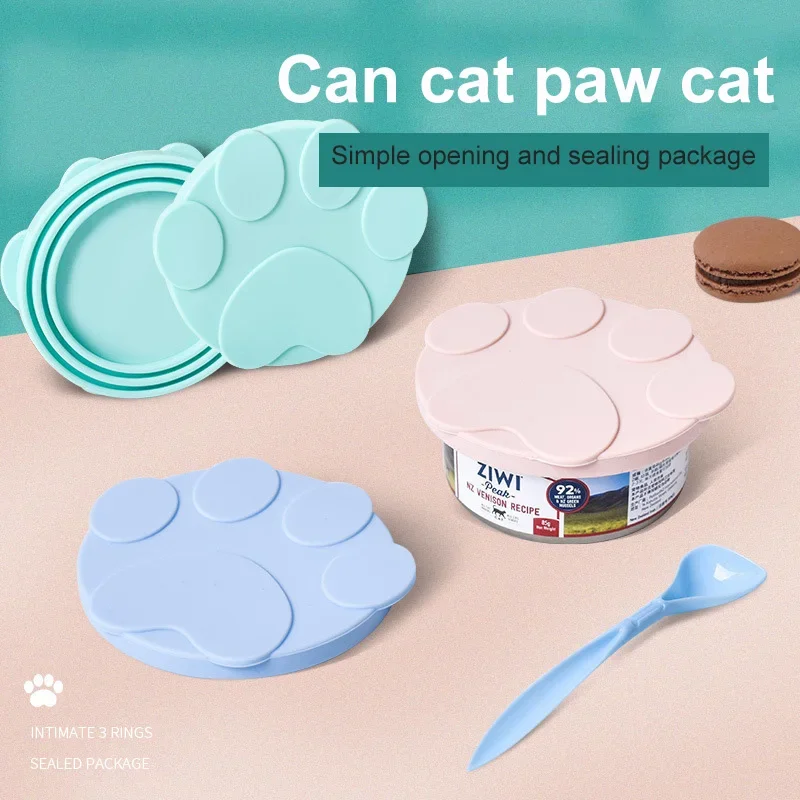 Dogs Cat Storage Tin Cap Lid Seal Cover Silicone Canned Lid Sealed Feeder Food Can Reusable Portable Cover Lid Pet Supplies