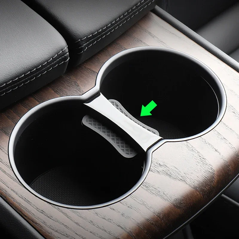 For Tesla Model X S 2019-2022 Car Central Control Water Cup Slot Slip Limit Clip ABS Cup Holder Clip limiter Auto Accessories