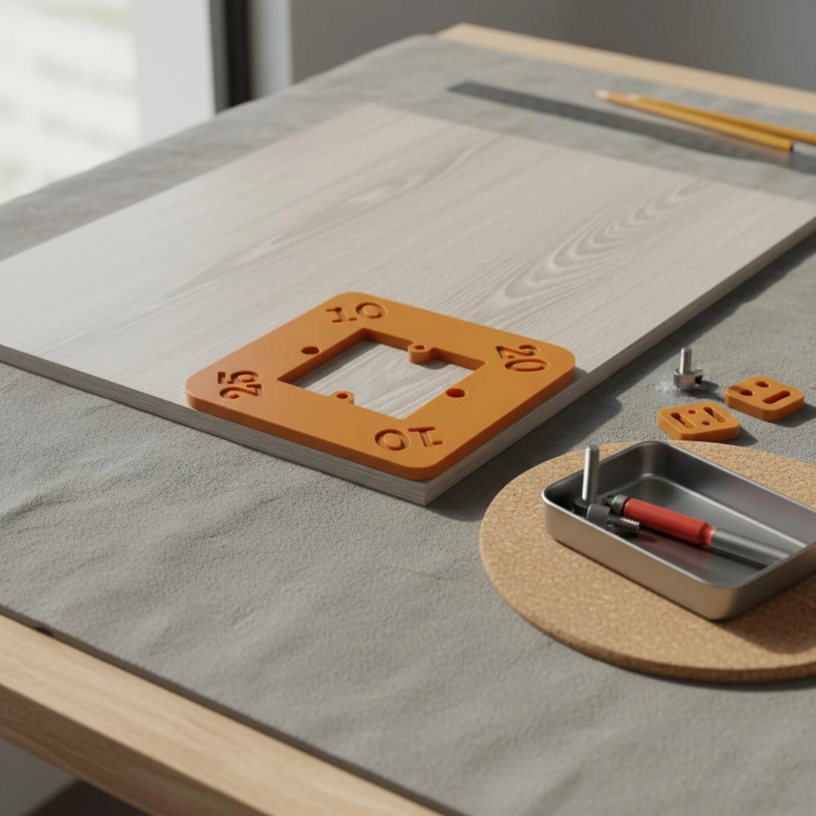 Rounded Edge Corner Routing Jig Time-Saving Quad-Function Corner Rounded Edge Template R-Angle Positioning Template Reversible