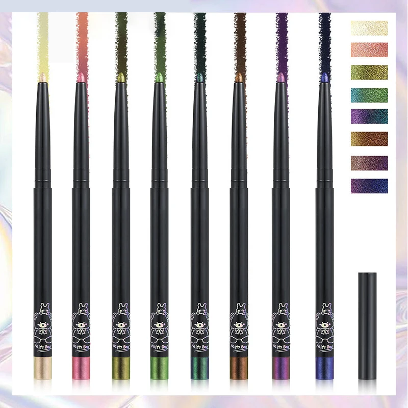 Shiny Eyeliner Pen Waterproof Durable Shiny Multi-color Eyeliner Metal Eye Shadow Lying Silkworm Green Purple Eye Makeup Pigment