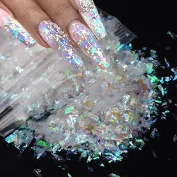 20g/Pack Irregular Colorful Glitter Resin Nail Flakes Ultra-thin DIY Crafts Slice For Nail Art Decoration Shiny Mermaid Sequin