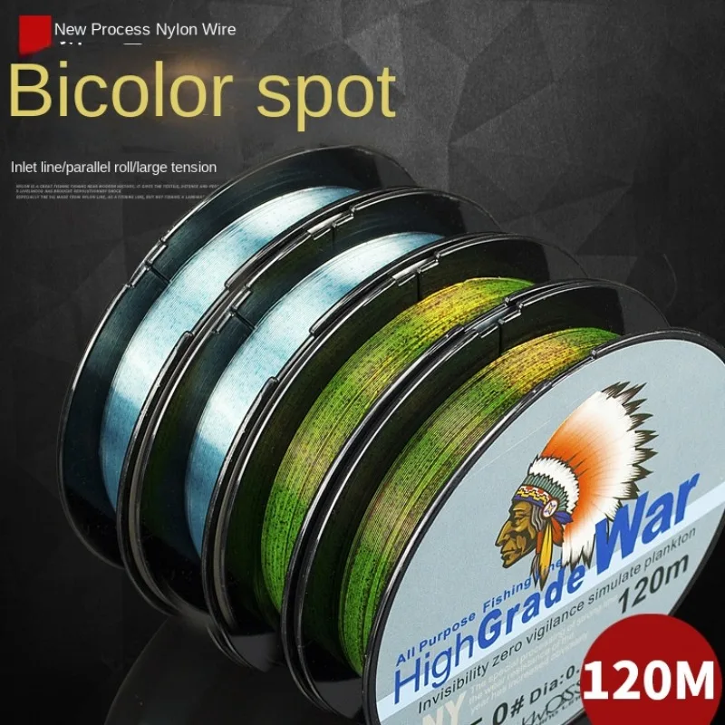 

JINGYU 120M Invisible Fishing Line Speckle Carp Fluorocarbon Line Super Strong Spotted Sinking Nylon Fly Fishing Pesca Mar