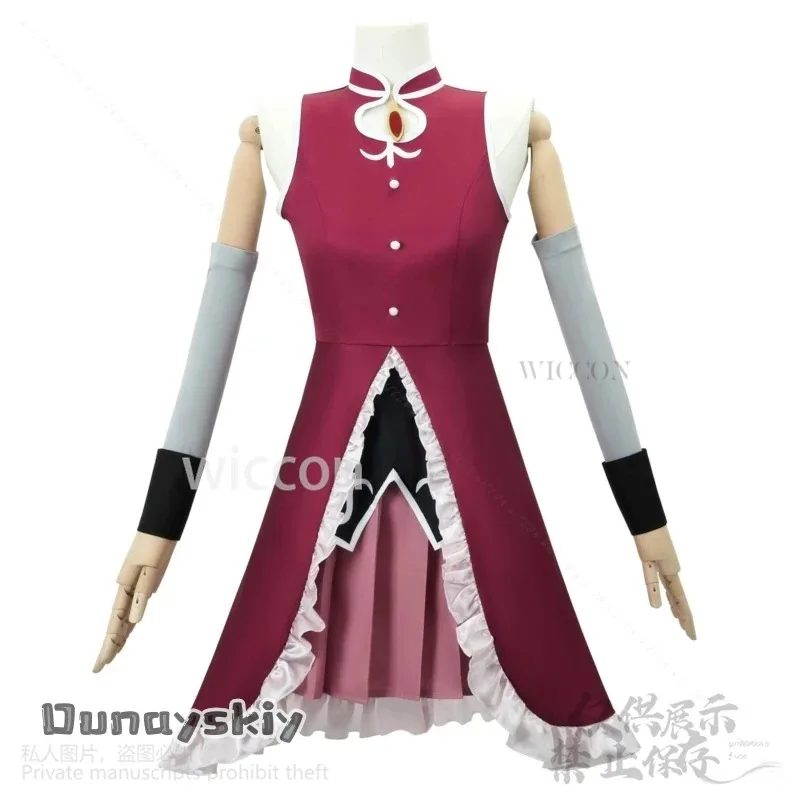 Anime puella magi madoka magica cosplay sakura kyoko vestido vermelho uniforme lolita perucas para meninas halloween natal cos personalizado