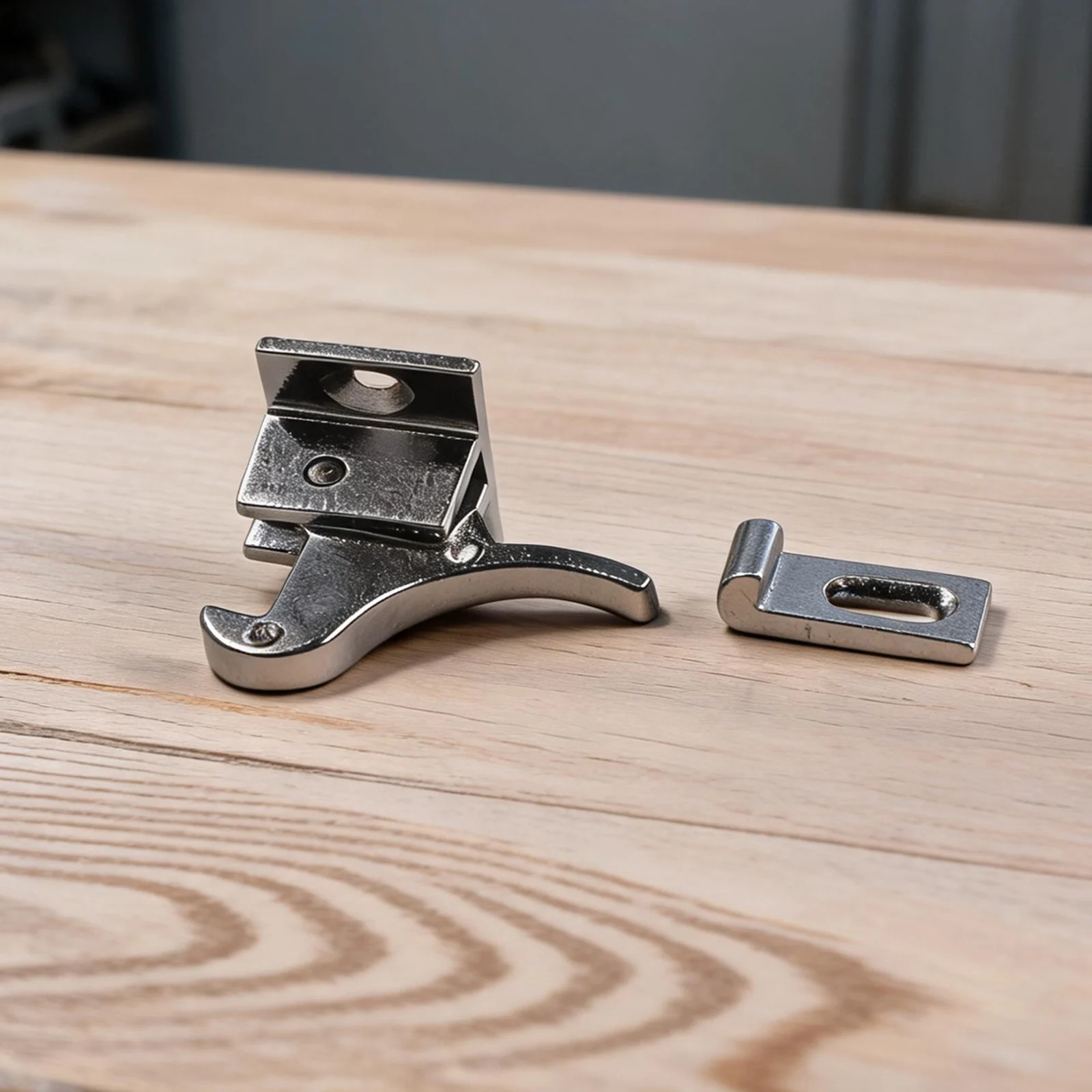 Solid Brass Extra Heavy Duty Elbow Latch For Cabinet Door Window Catch With Screws Polished Silver Metal Hardware
