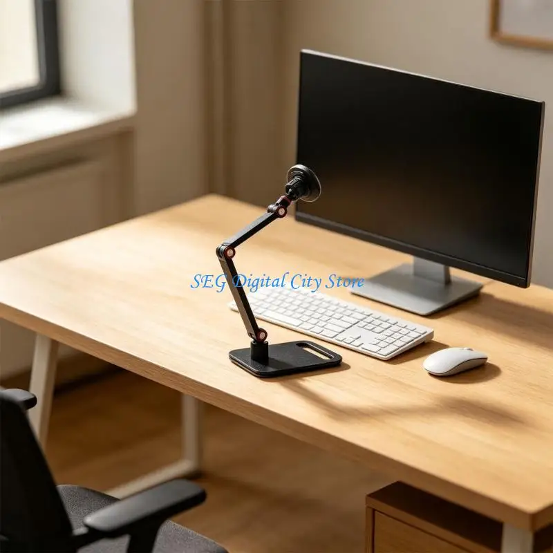U75B Phone Support Stand with Mount and Adjustable Arm for Student Desks, Meetings, and Office Viewing