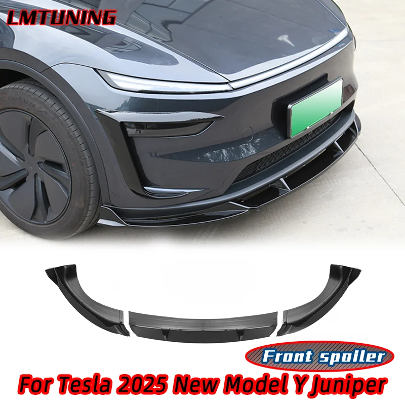 

For NEW Tesla 2025 Model Y Juniper Front Bumper Lip Chin Guard Trim Styling Cover Modified Body Kit Diffuser Car Accessories