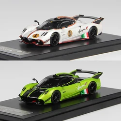 LCD 1:64 Supercar Limited Edition green Pagani Huayra R Pearl white alloy car model display