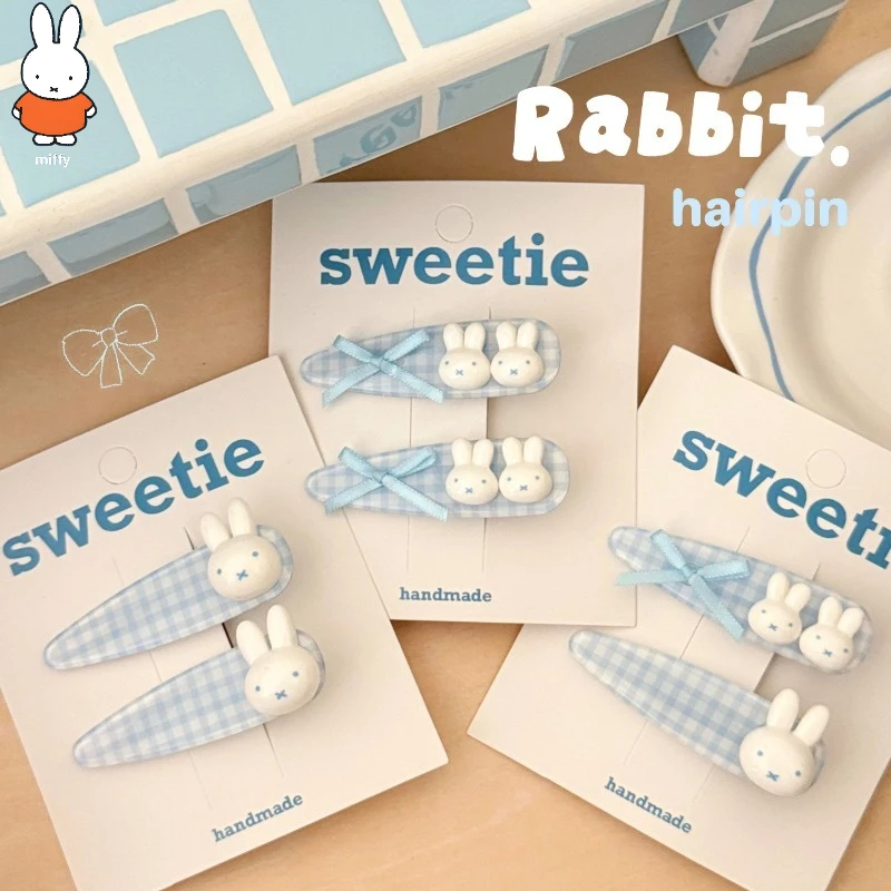 

Kawaii Miffy's новая заколка для волос сетка многоцветная корейская заколка для челки для девочек милая заколка без следов в виде утконоса милые детские аксессуары