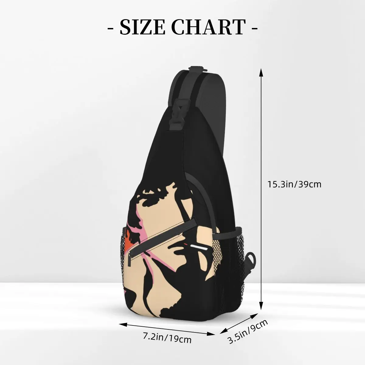 Cowboy Bebop Spike Spiegel Crossbody Sling Bag Fashion Chest Bag Anime Shoulder Backpack Daypack for Hiking Outdoor Travel Pack