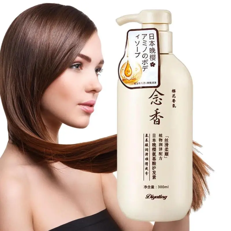 

300ml Japan Evening Sakura Amino Acid Shampoo Nourishing Scalp Deep Clean Oil Control Sakura Shampoo Hair Conditioner For Hair