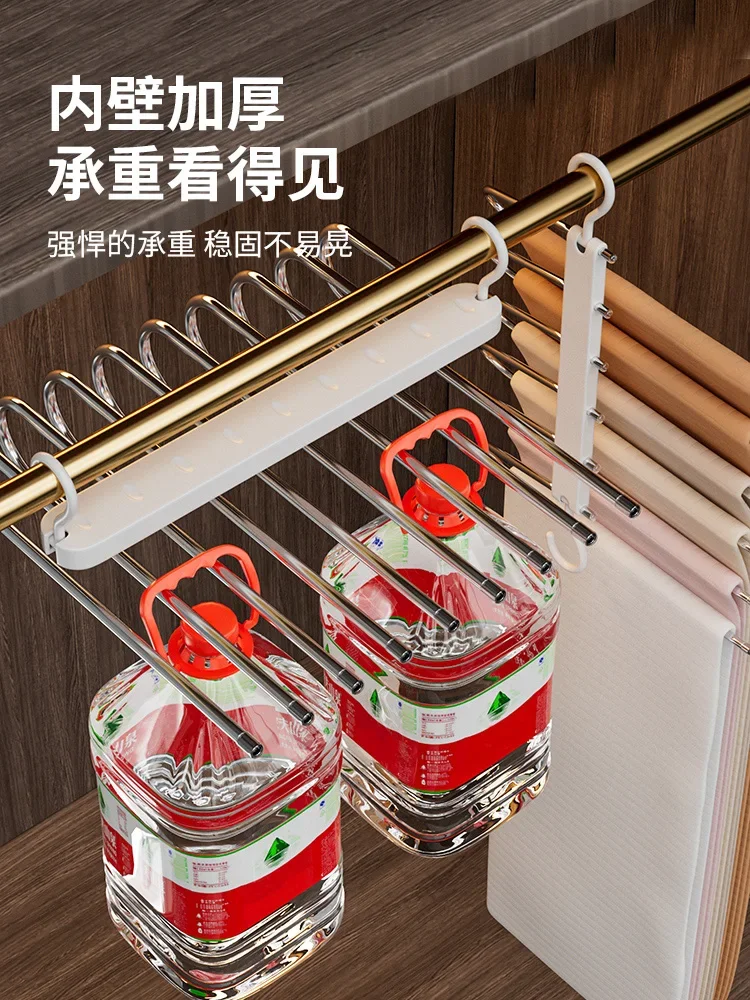 Multifunctional Folding Pants Rack, Multi-Layer Wardrobe, Bedroom Storage, Simple Household Artifact