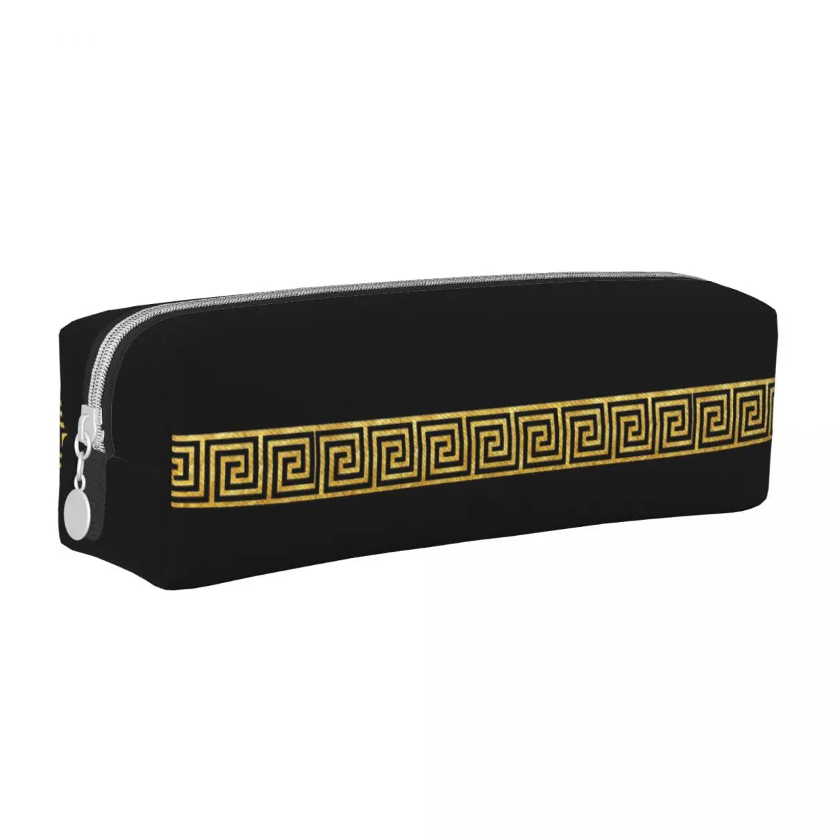 Gold Greek Key Trendy Pencil Cases Classic Pen Bag Girls Boys Big Capacity Office Gift Pencilcases