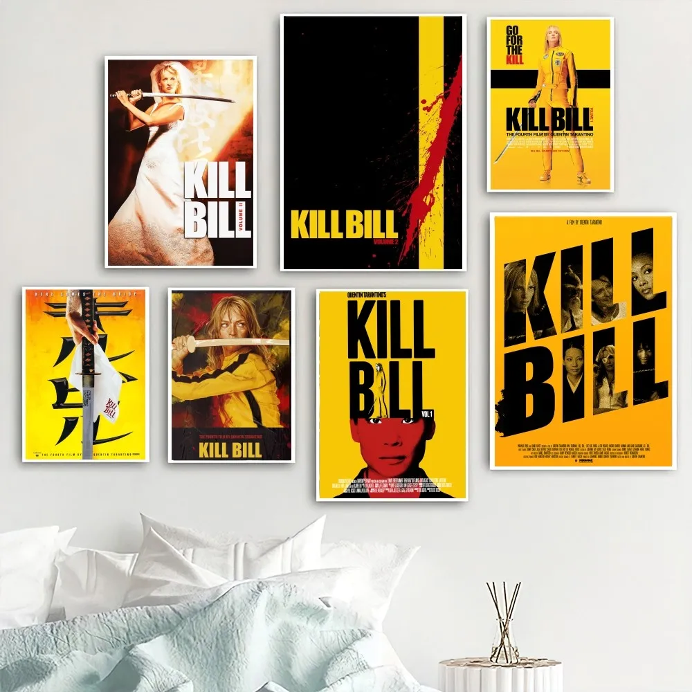 Kill Bill Hot Moive Poster Home Room Decor Livingroom Bedroom Aesthetic Art Wall Painting Stickers