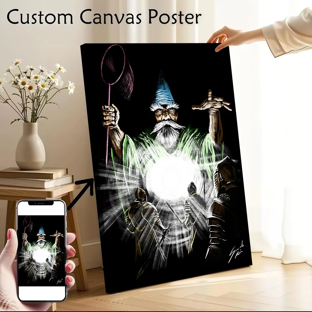 The Gnome and the Knights Printed Canvas Poster Personalized High Quality Wall Art Paintings for Modern Home Decoration Bedroom
