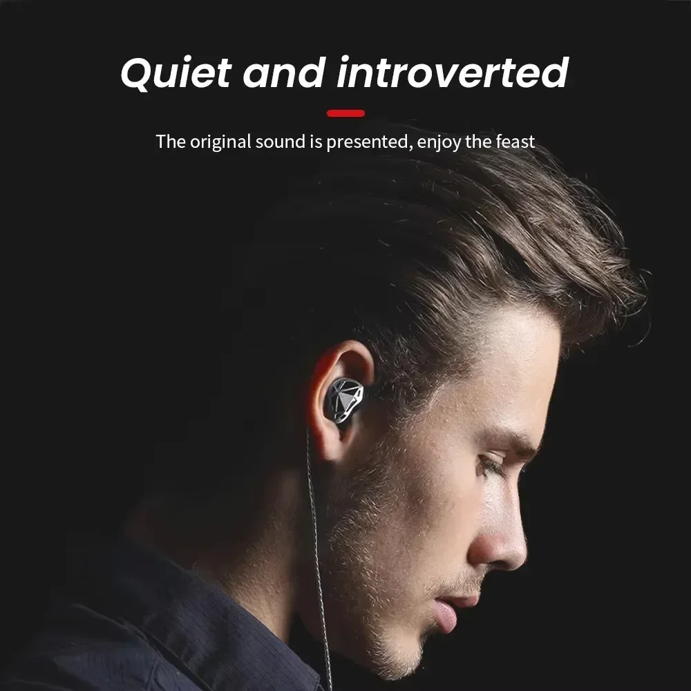 Hifi hudba monitor sluchátka in-ear QKZ AK7 náhlavní s mikrofon bas stereo drátová sluchátka měď ovladač dynamické noise-cancelling