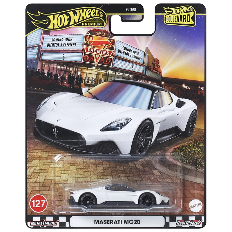 

Hot Wheels Cars PREMIUM BOULEVARD Maserati MC20 1/64 Металлическая литая под давлением модель Коллекция игрушечных транспортных средств GJT68-127