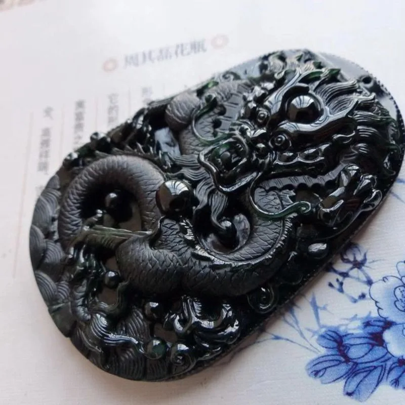 

Jade Dragon Pendant Men's Pendant No Matter Card