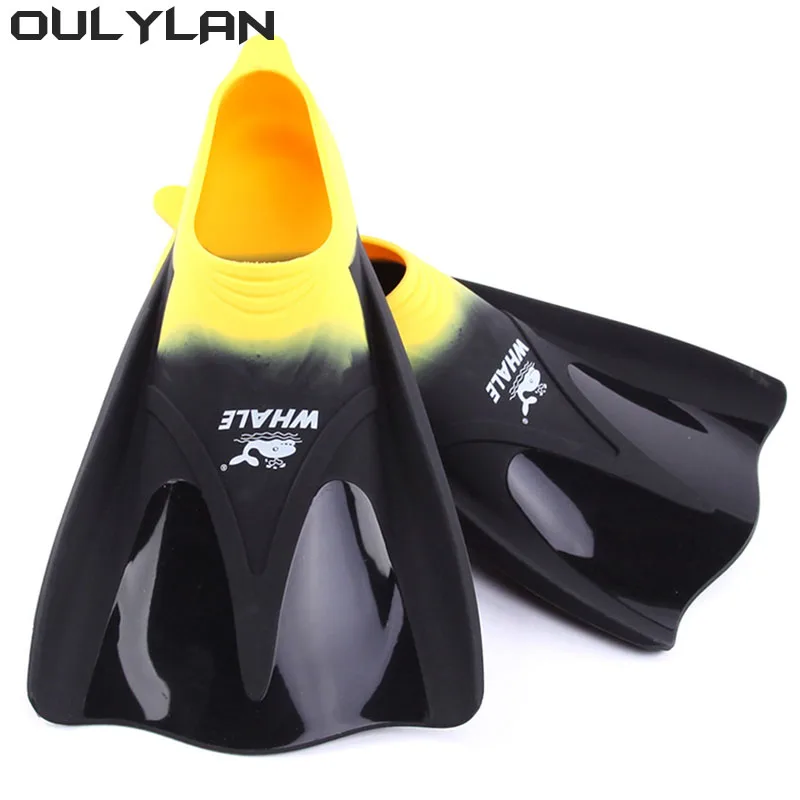 

Oulylan Professional Silicone TPR Diving Swimming Fins Foot Webbed Flippers Pool Submersible Children Adult Boots Shoes 32-44