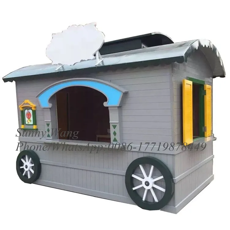 2023 New Arrival Mobile Caravan Crepes Car Conssion Hamburger Food Truck Fast Vintage Bbq Square Food Vending Truck