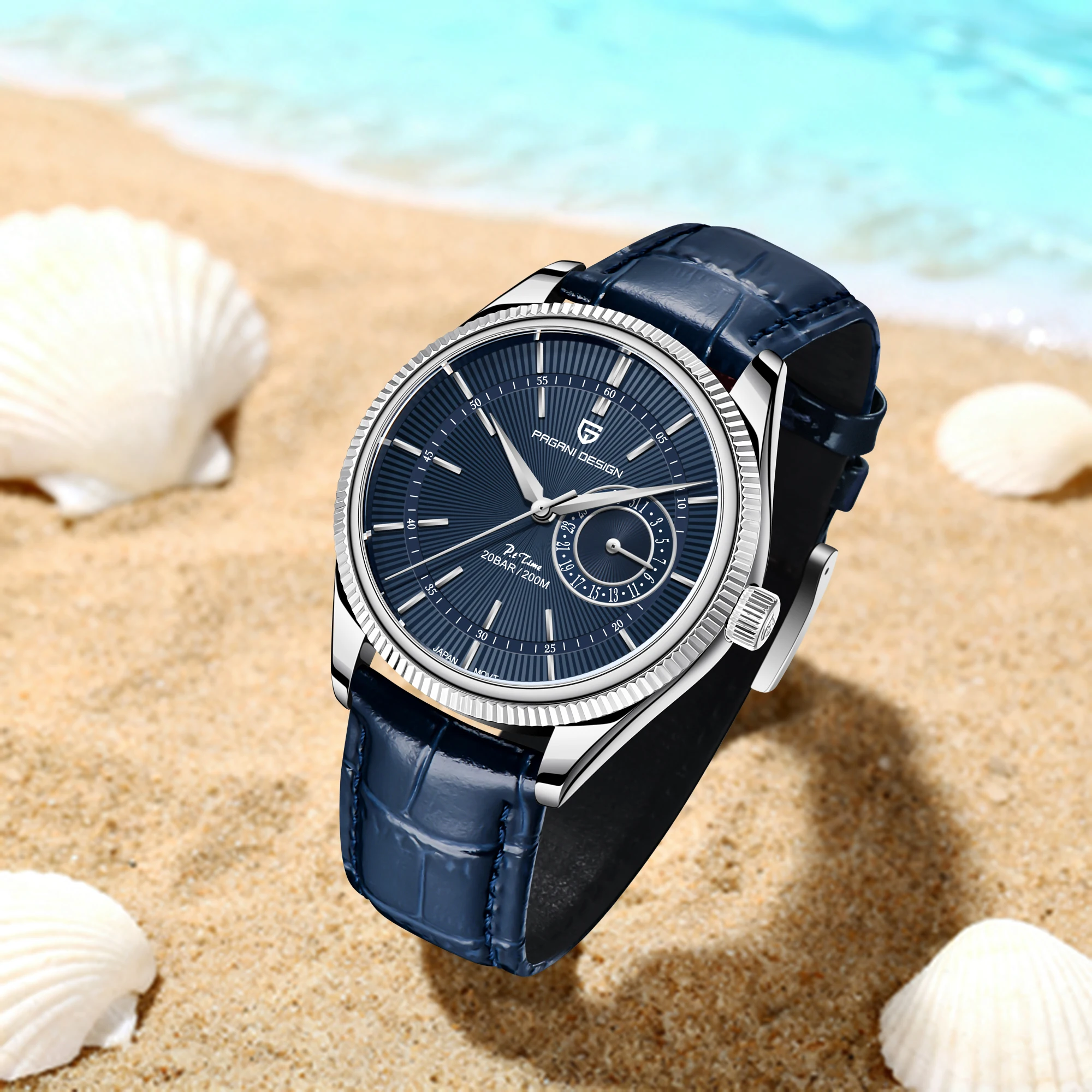 PAGANI DESIGN 2026 Light Luxury Business Men's Quartz Watch High-End Commuter Sapphire Glass Mirror Calendar 20bar Diving Watch