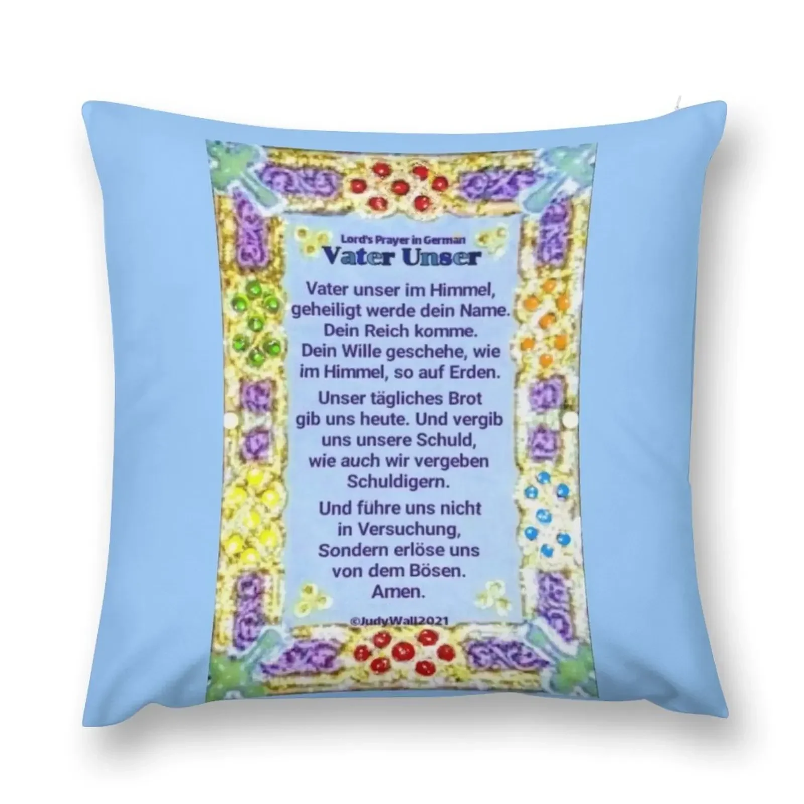 

German, Lord's Prayer, Vater Unser Throw Pillow Custom Cushion Decorative pillowcase pillow