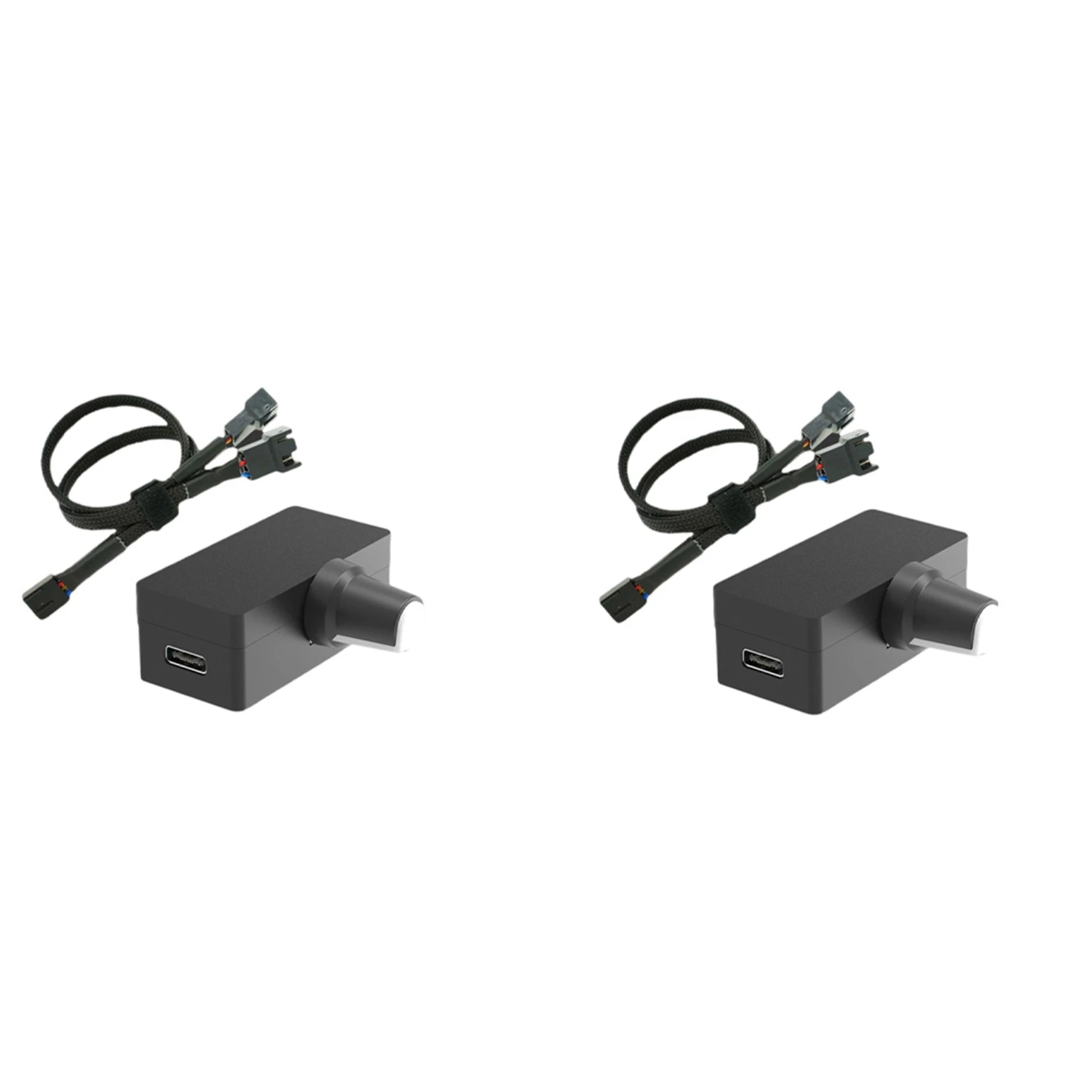 ~ 【A48T HOT】2X PWM وحدة تحكم في السرعة 4Pin PWM محافظ المروحة PWM محافظ USB TYPE-C مصدر الطاقة لتقوم بها بنفسك خيار مبرد تبريد المياه B