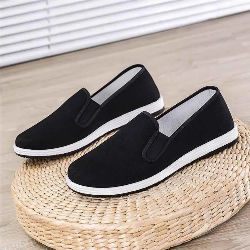 Comfortable Casual Men's Cloth Shoes Lightweight Anti-slip Wear-resistant Work Shoes Spring Summer Daily Multi-layered Bottom...