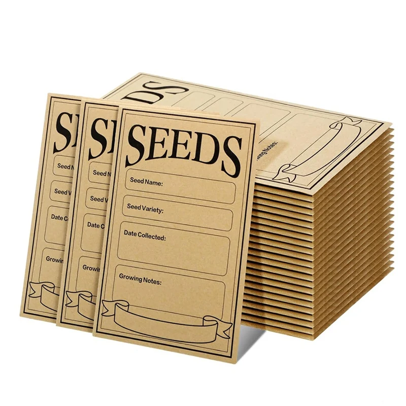 100Pcs Seed Envelopes 3.1X4.7 Inch, Seed Envelopes Brown Paper Seed Packets Envelopes For Storage Vegetable Easy To Use