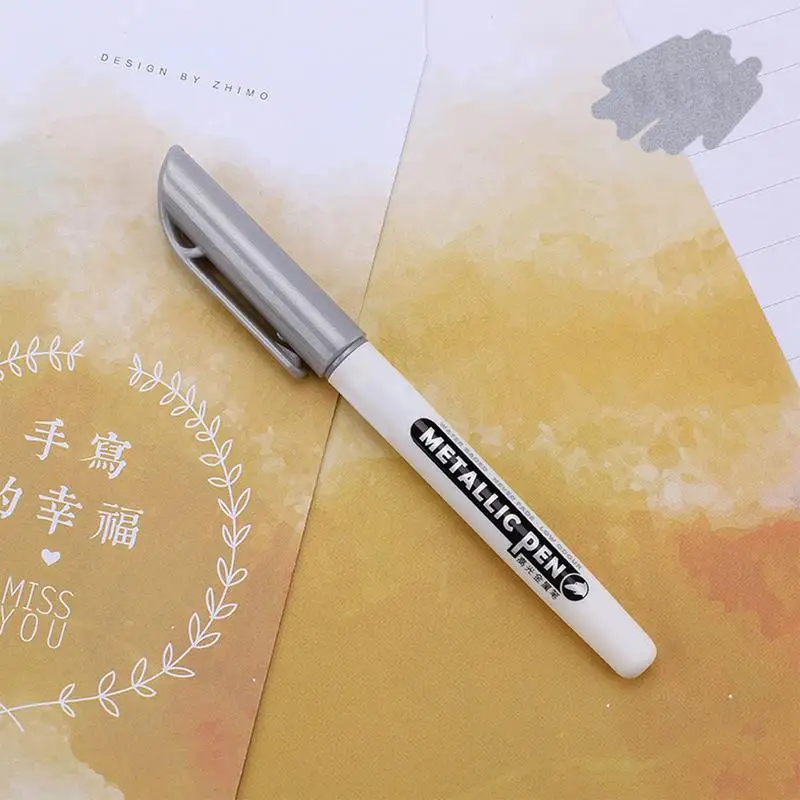 Paint Markers For Metal Round Tip Fast Drying Universal Paint Pens Ergonomic Paint Marker Set For Paper Cardstock Rocks Fabric