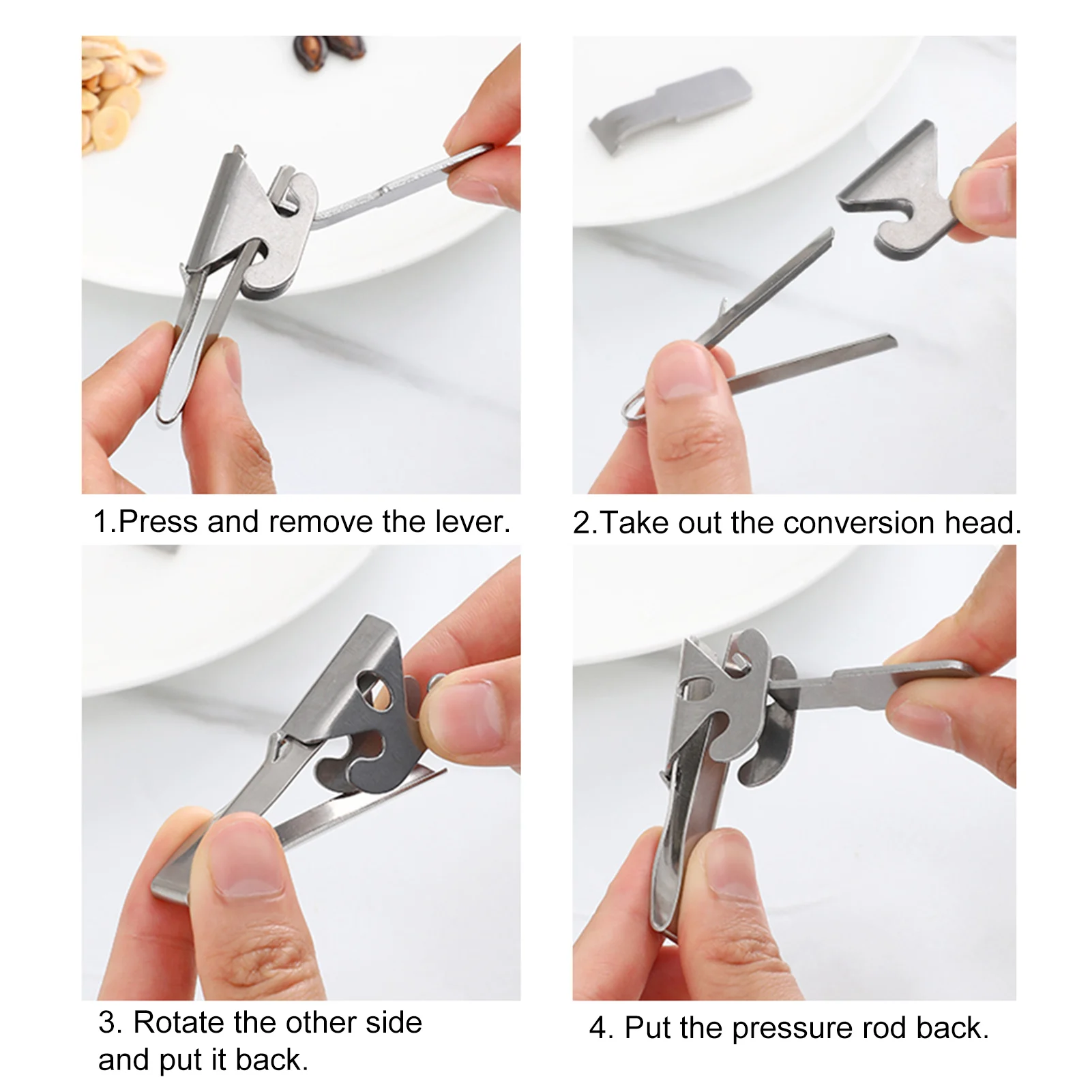 Stainless Steel Nut Sheller Peanut Pincers Melon Seeds Opener Pistachios Sunflower Seeds Peeler Walnut Plier Clamp Kitchen Tools