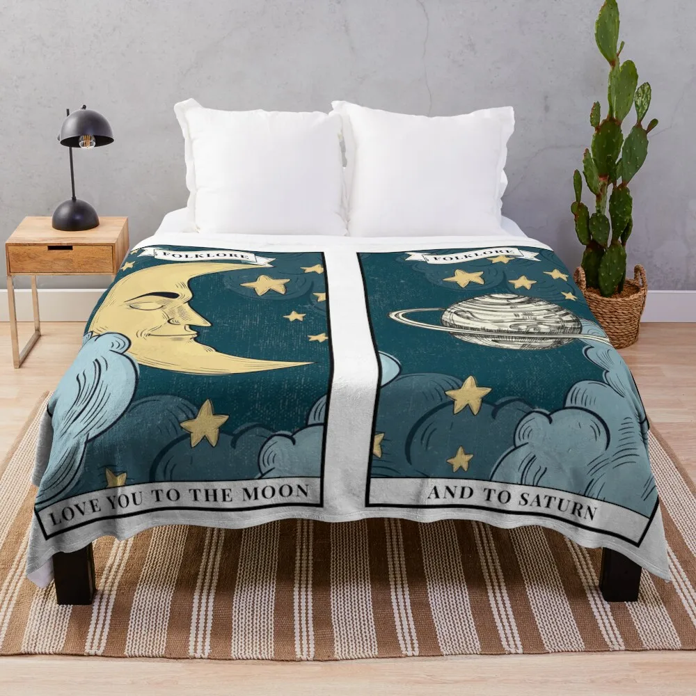 

love you to the moon and back Throw Blanket Large Blanket Blankets For Bed Nap Blanket anime